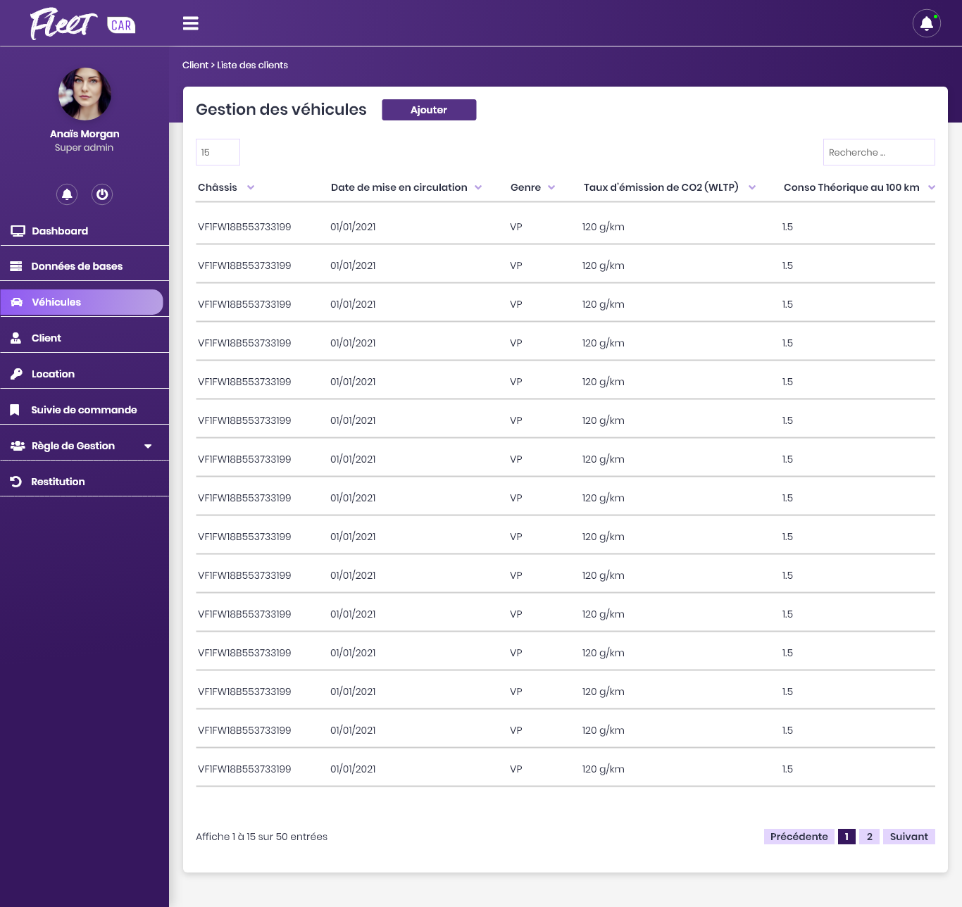 Gestion de la maintenance